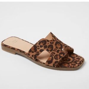 A NEW DAY women's Nina H-band animal print slides size 8.5